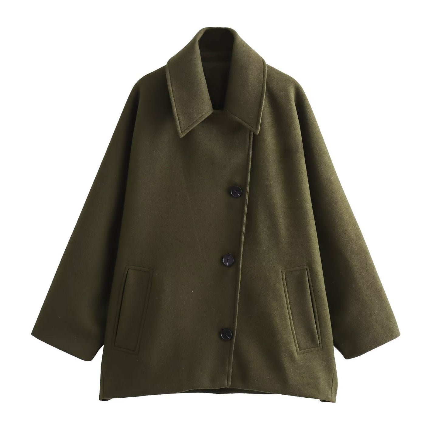 Cordula | Damen Kurze Umlegekragen Knopfjacke