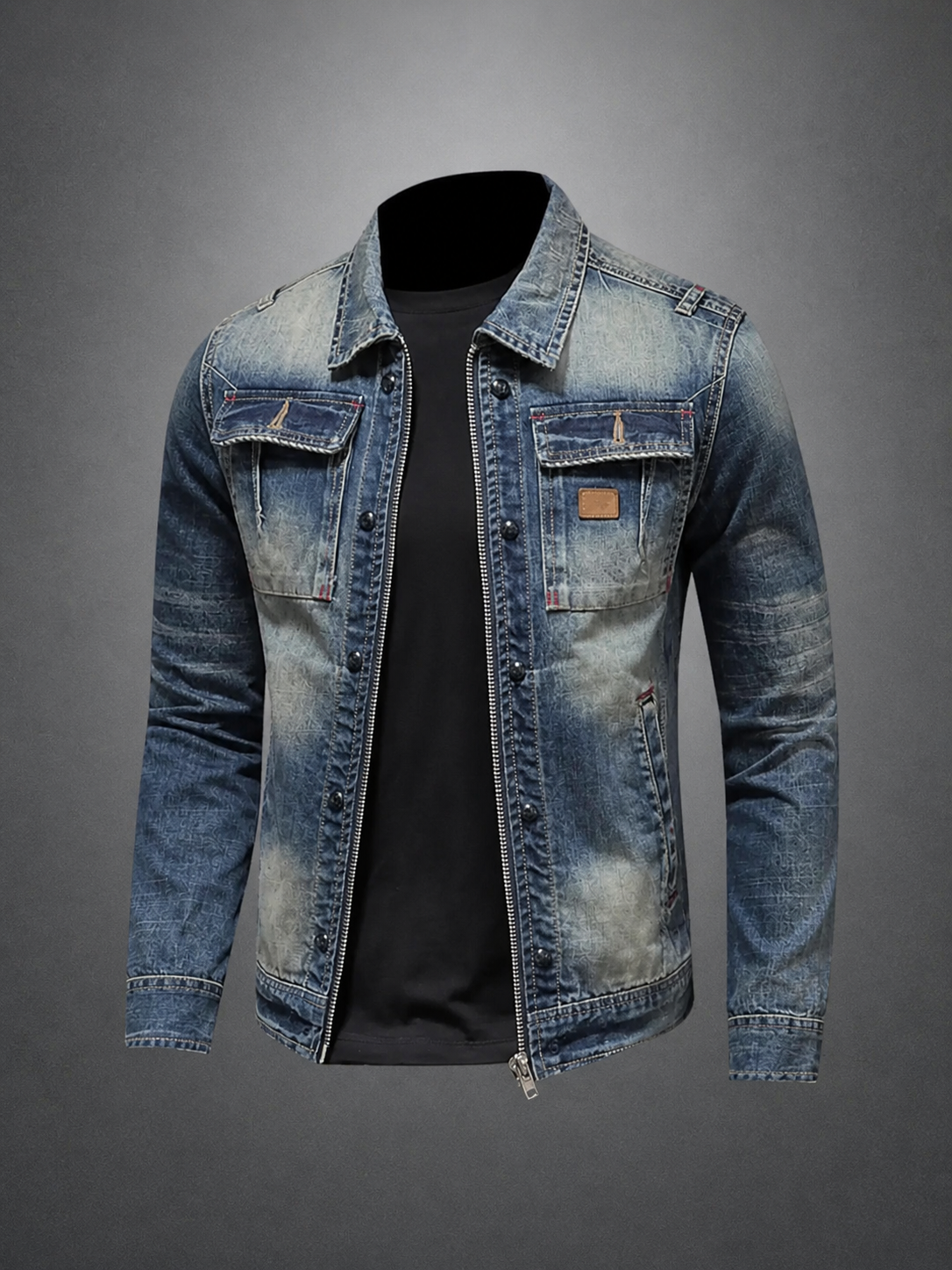 Men's Retro Denim Jacket with Vintage Style