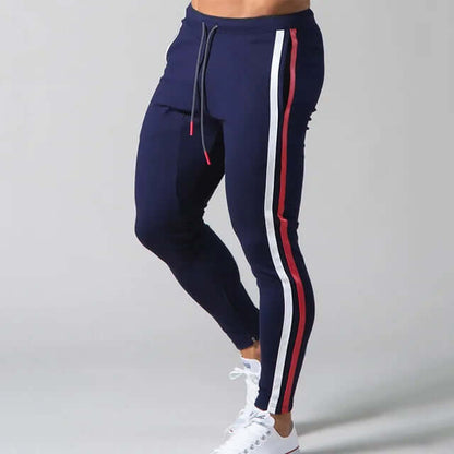 Men's Stripe Skinny Pants - Casual & Outdoor Style