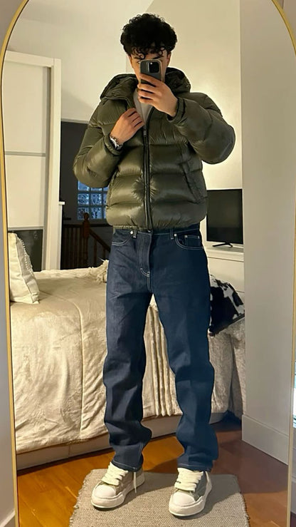 Herre Quiltet Jakke Med Sherpafor Og Hætte – Varm Vinterjakke Til Udendørsbrug, Hverdagsbrug Og Afslappet Streetwear