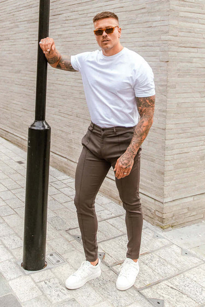 Men's Slim Fit Long Trousers - Stylish & Comfortable