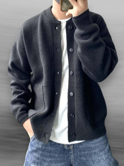 Men's Knitted Cardigan - Warmth & Style