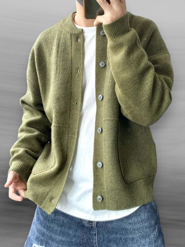 Men's Knitted Cardigan - Warmth & Style