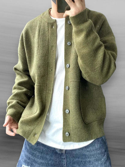 Men's Knitted Cardigan - Warmth & Style