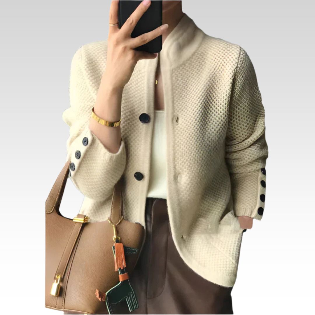 Abigail | Women's Chunky Knit Cardigan | Button-Front