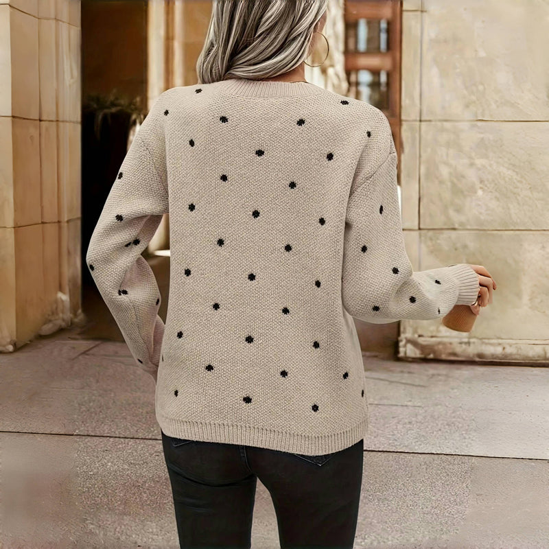 Freya | Women's Crewneck Jumper | Polka Dot