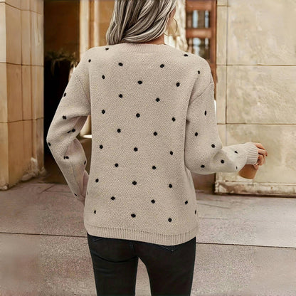 Freya | Women's Crewneck Jumper | Polka Dot