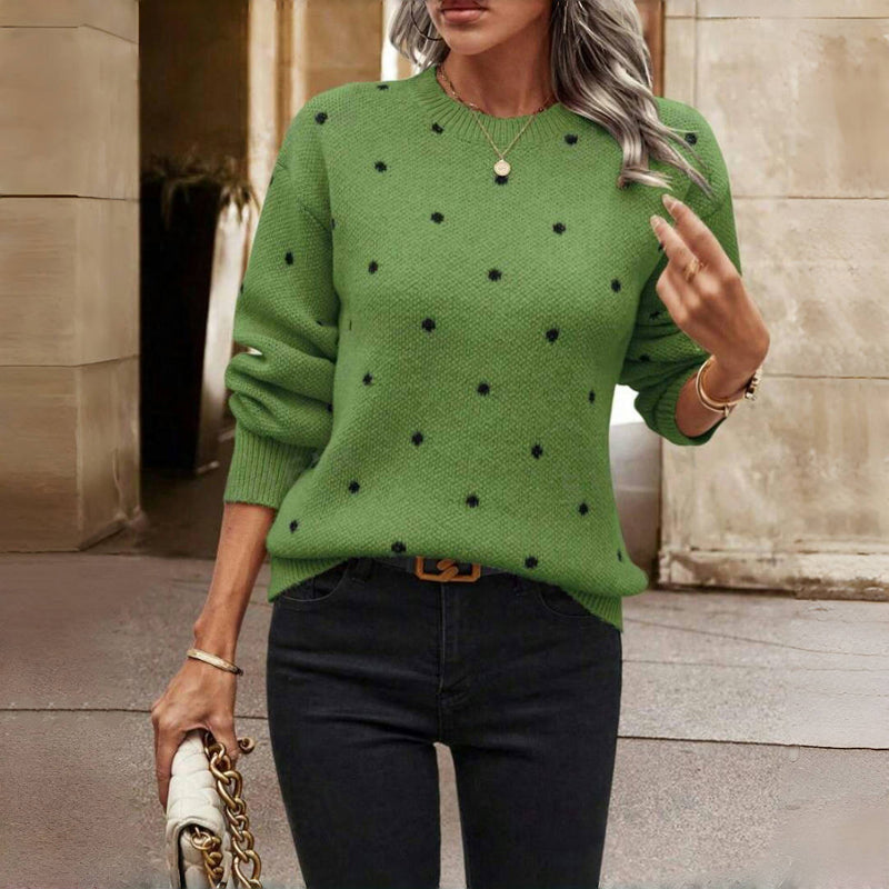 Freya | Women's Crewneck Jumper | Polka Dot