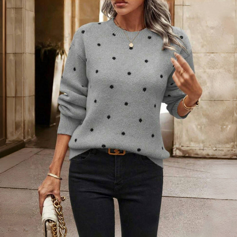 Freya | Women's Crewneck Jumper | Polka Dot