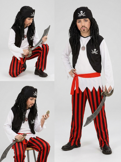 Jack | Kids' Pirate Costume | Striped Trousers