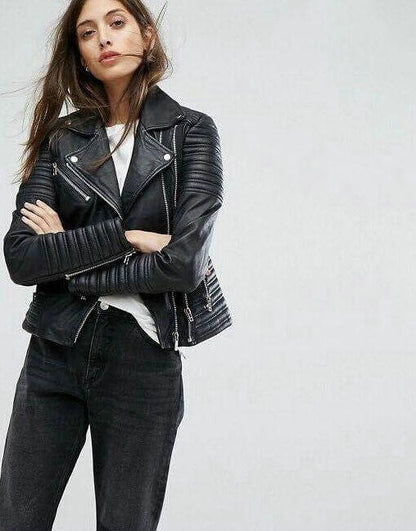 Women's Classic Biker Jacket