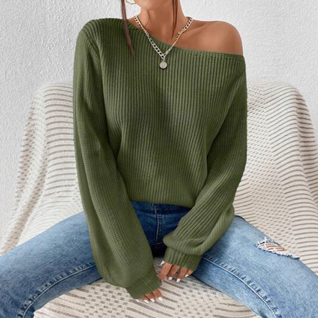 Fiona | Women's Chunky Off-Shoulder Ribbed Jumper