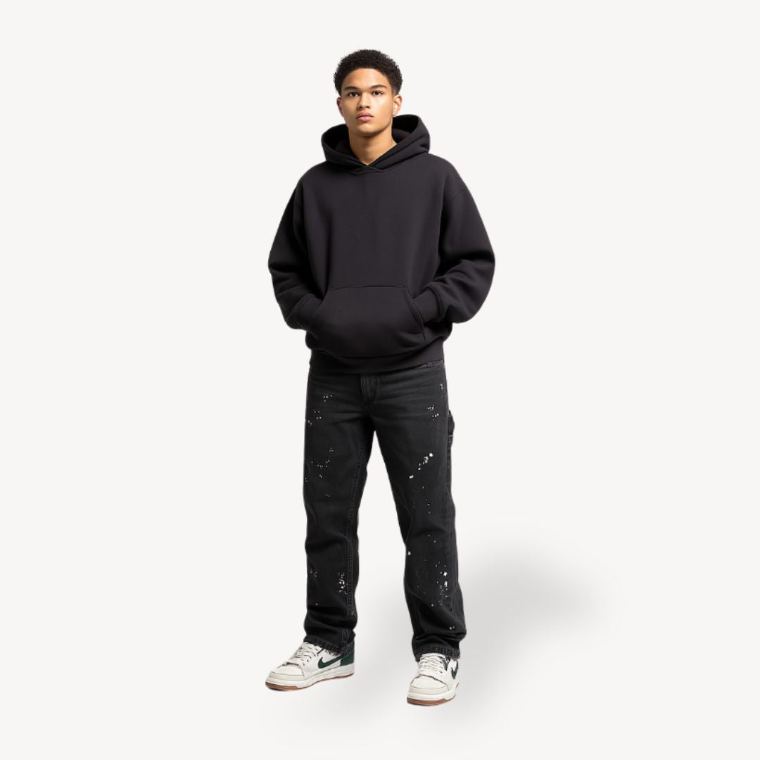 Men’s Stacked Jeans – Slim Fit Denim in Black, Gray & Blue
