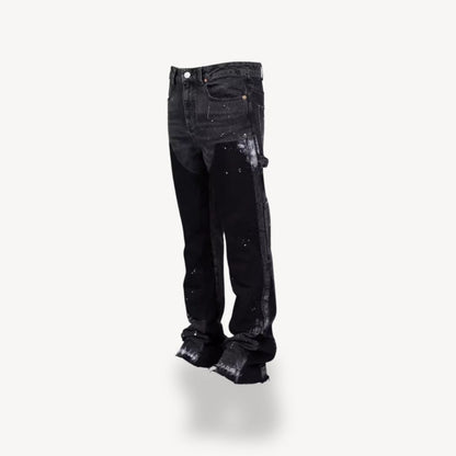 Men’s Stacked Jeans – Slim Fit Denim in Black, Gray & Blue