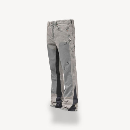 Men’s Stacked Jeans – Slim Fit Denim in Black, Gray & Blue