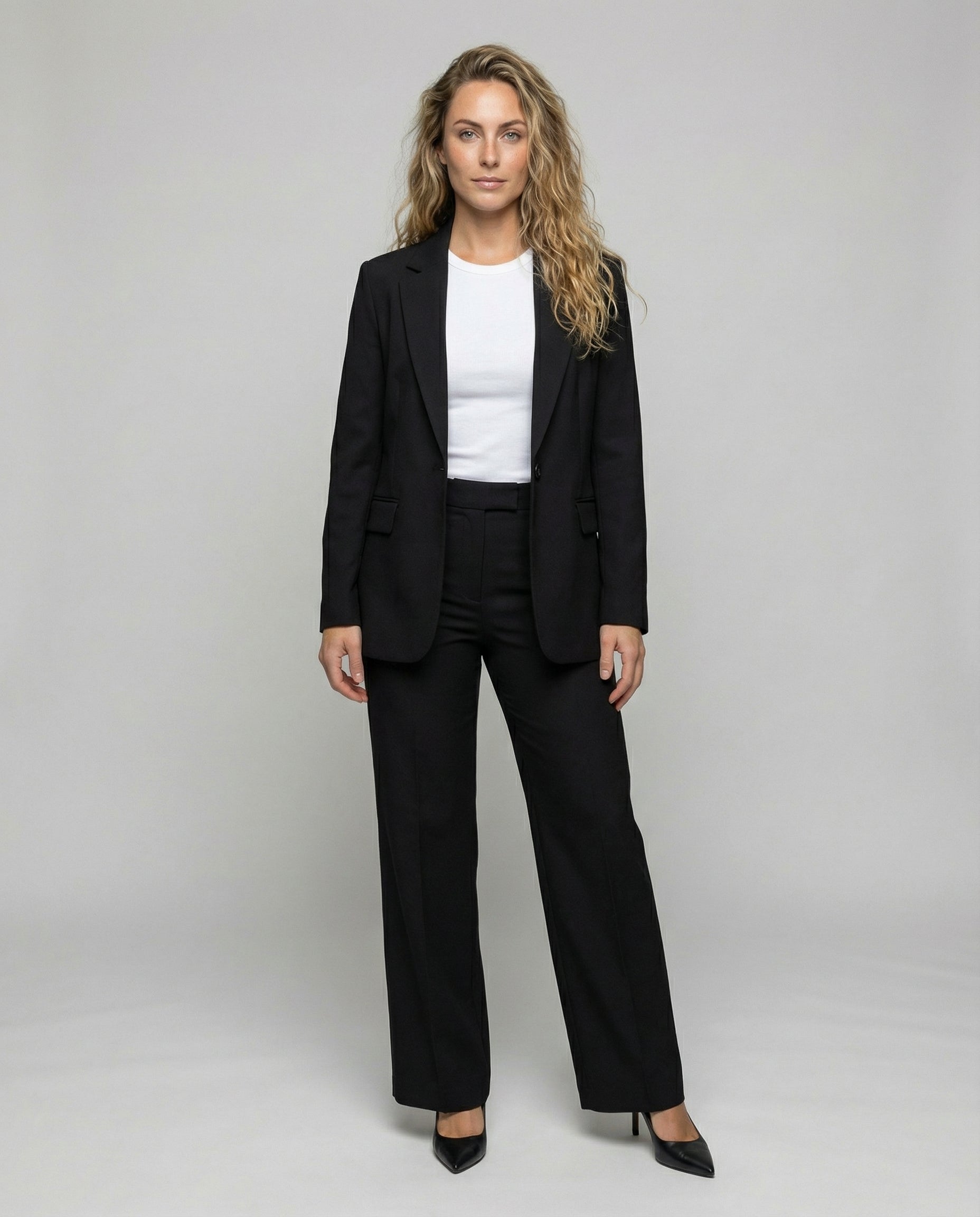 Hosenanzug Damen mit Zweiteiligem Set und Gerader Hose