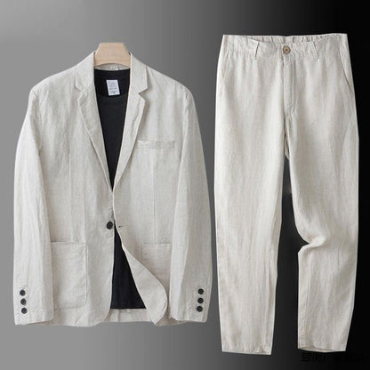 Hugo | Herren Leinenanzug Set mit Blazer und Hose