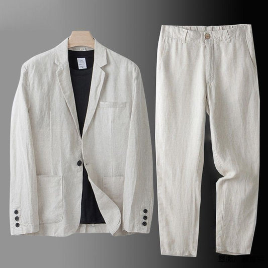 Hugo | Herren Leinenanzug Set mit Blazer und Hose