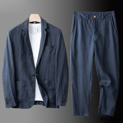 Hugo | Herren Leinenanzug Set mit Blazer und Hose