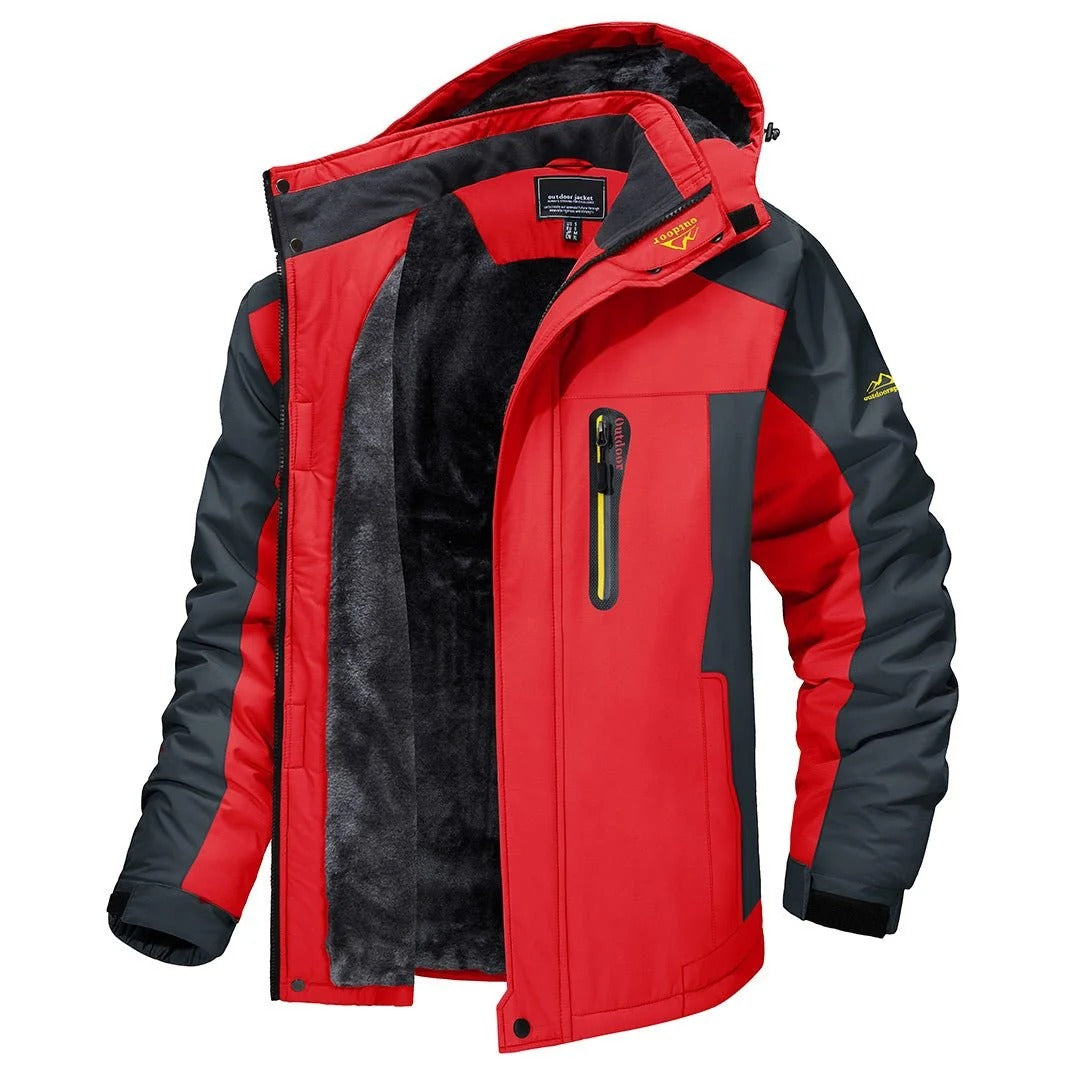 Waterproof Jacket with Plush Thermal Lining