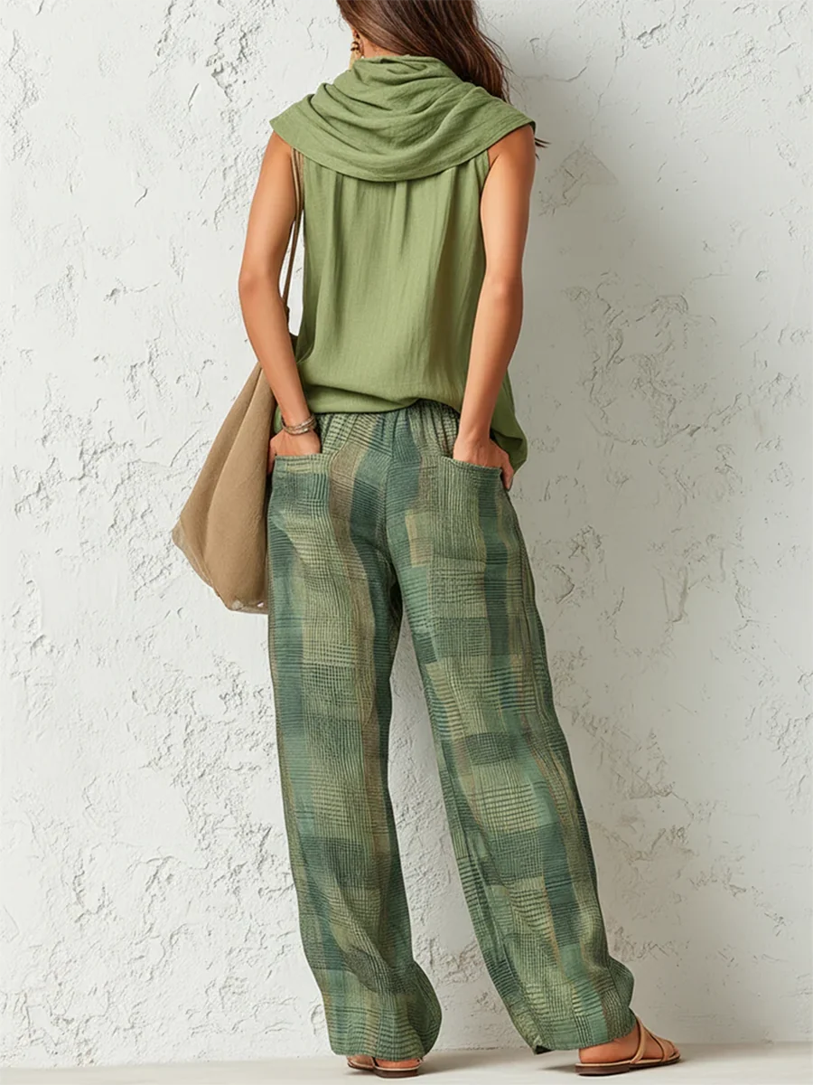 Women's Natural Essence Blouse and Trousers Set