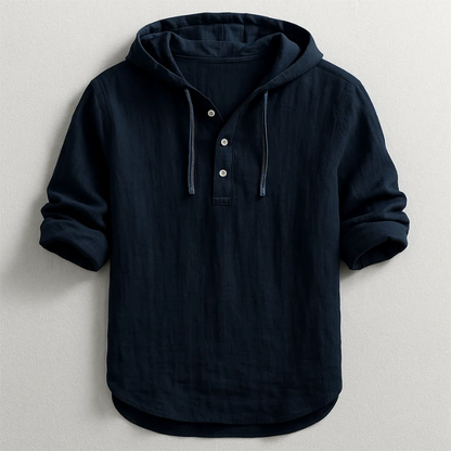 Linen Hooded Shirt