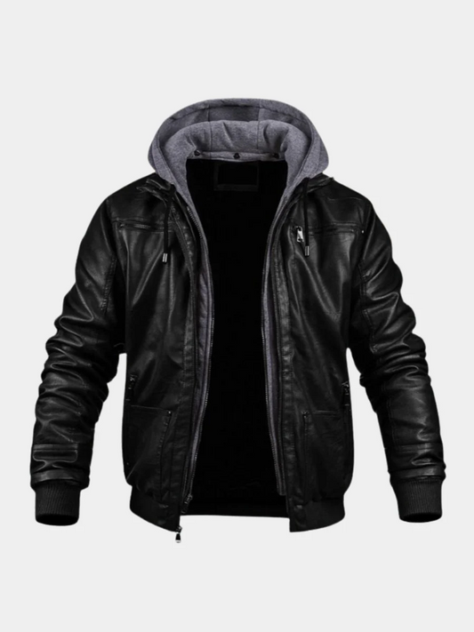 Luxury Leather Jacket with Modern Details