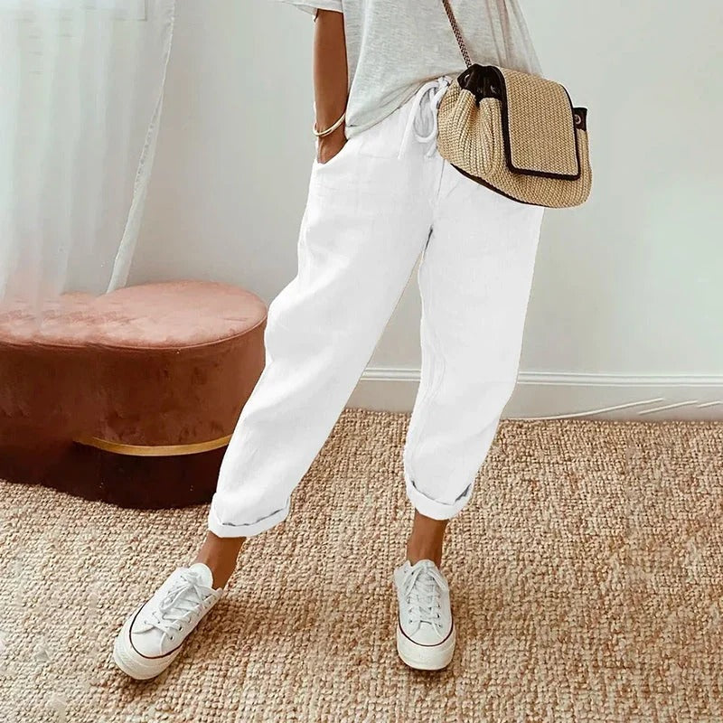 Women's Cotton Linen Summer Trousers