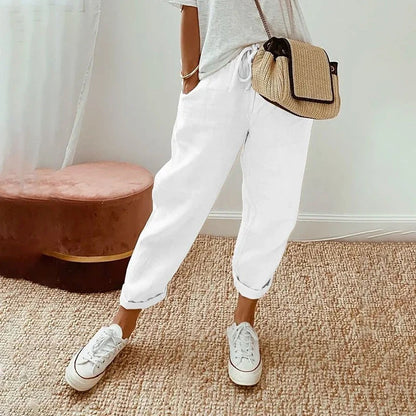 Women's Cotton Linen Summer Trousers