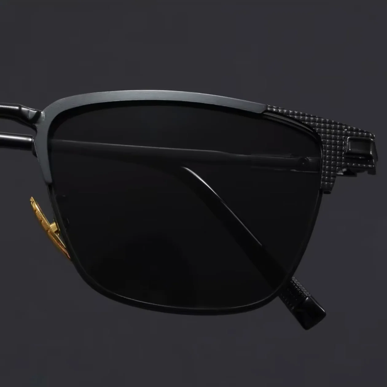 Titanium Half-Frame Sunglasses