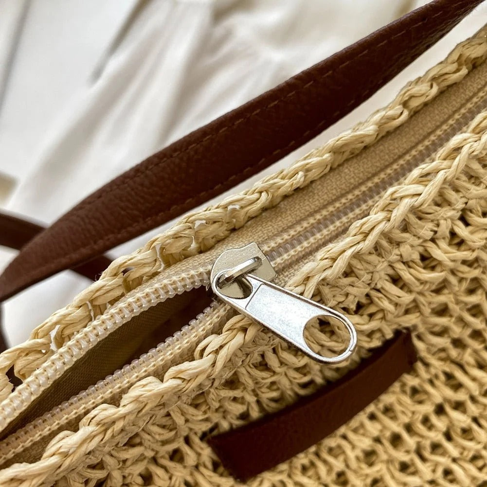 Casual Shoulder Bag in Faux Leather with Adjustable Strap