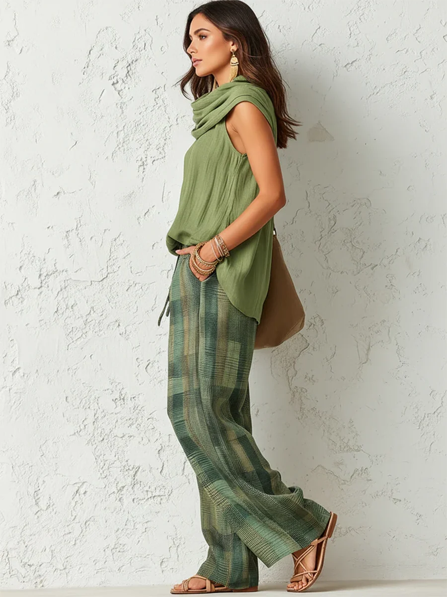 Women's Natural Essence Blouse and Trousers Set