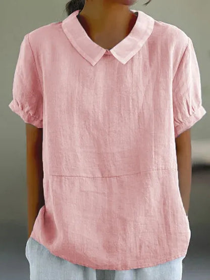 Women's Soft Cotton Linen Blouse