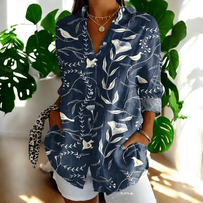 Women's Elegant Vintage Collared Blouse