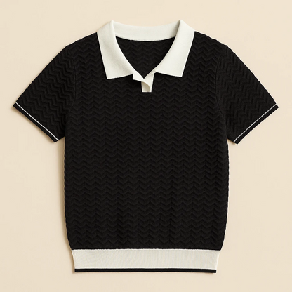 Men's Textured Polo Shirt
