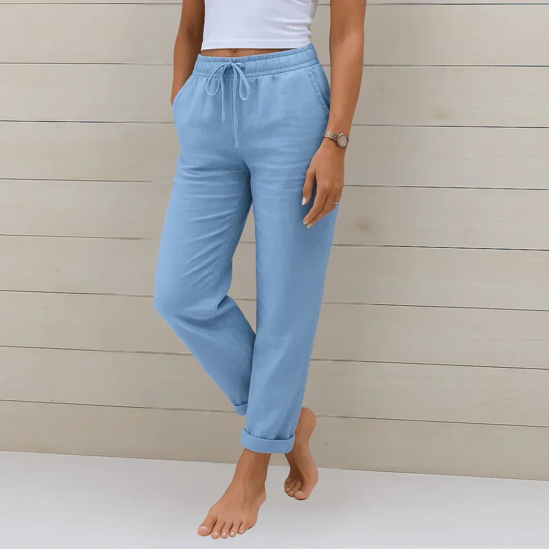 Women's Stretch Linen Trousers