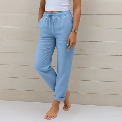 Women's Stretch Linen Trousers