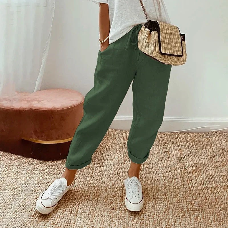 Women's Cotton Linen Summer Trousers
