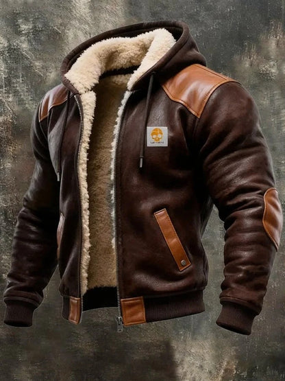 Vintage Suede Jacket with Protective Hood