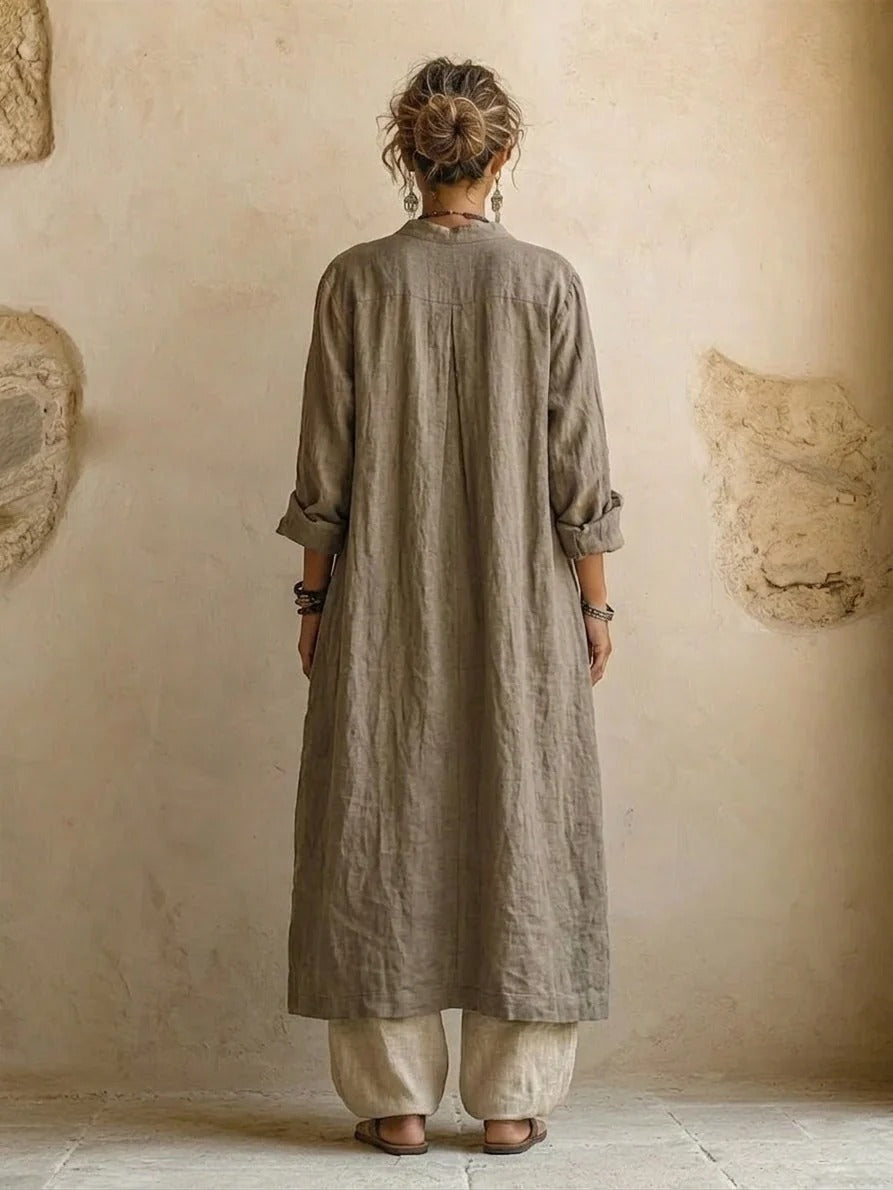 Women's Three-Piece Cotton Linen Set
