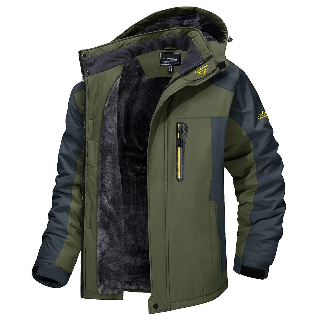 Waterproof Jacket with Plush Thermal Lining
