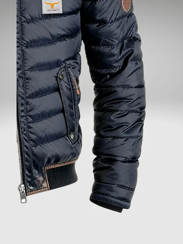 Urban Voyager Jacket with High Collar and Flexible Fit