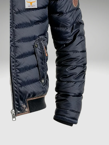 Urban Voyager Jacket with High Collar and Flexible Fit