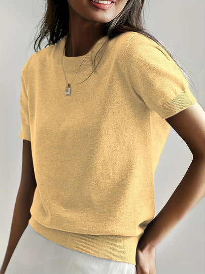Women's Short Sleeve Knit Top