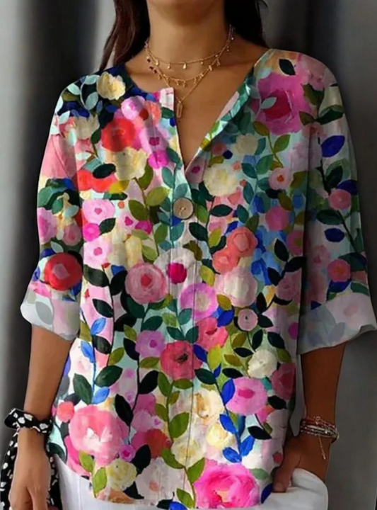 Women's Elegant Vintage Collared Blouse
