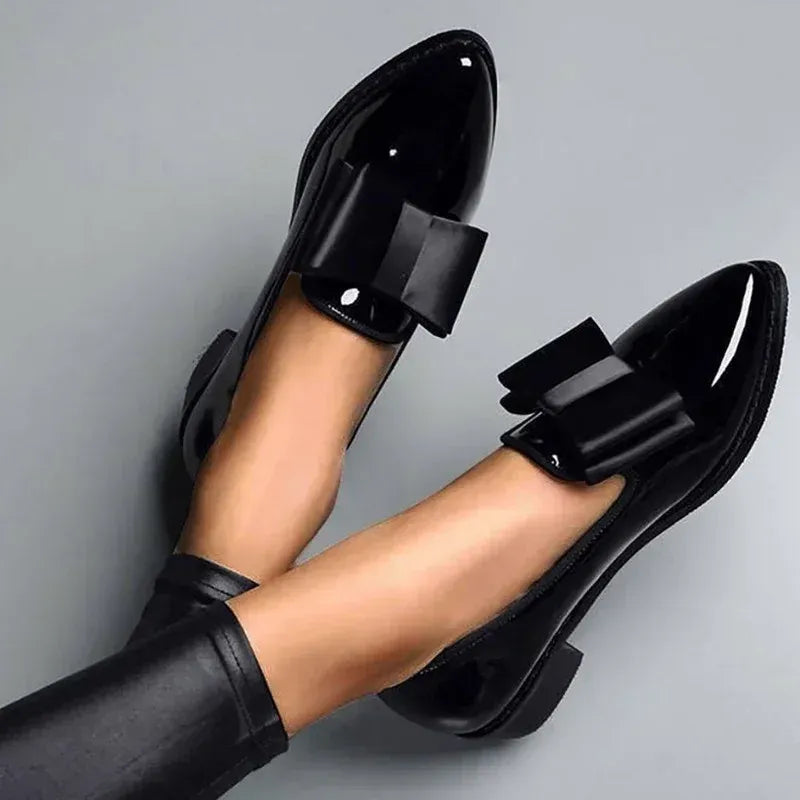 Ottilie Patent Leather Ribbon Loafers