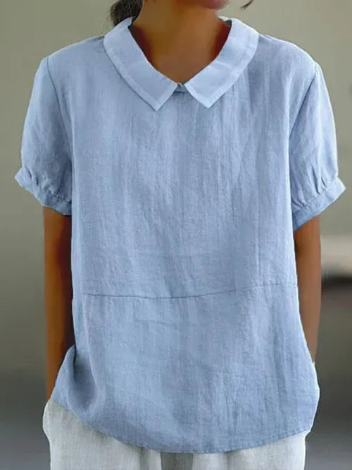 Women's Soft Cotton Linen Blouse