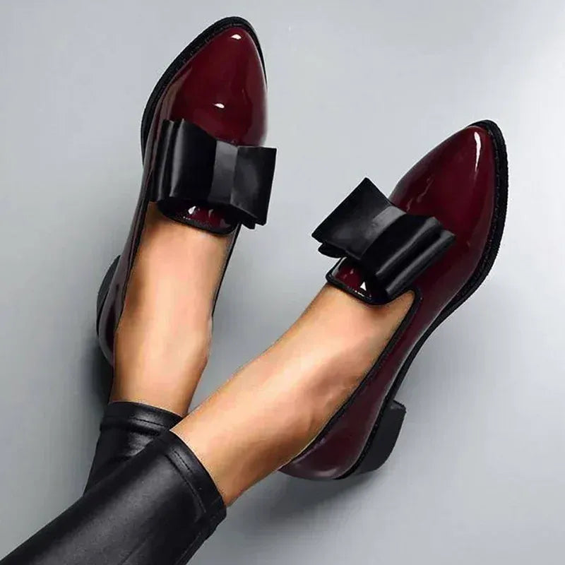 Ottilie Patent Leather Ribbon Loafers