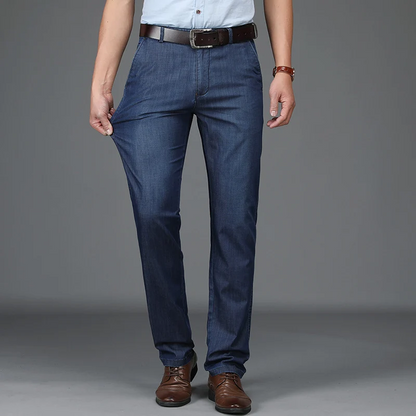 Classic Fit Stretch Denim Jeans – Mid-Rise