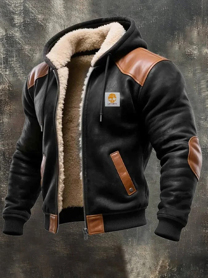 Vintage Suede Jacket with Protective Hood